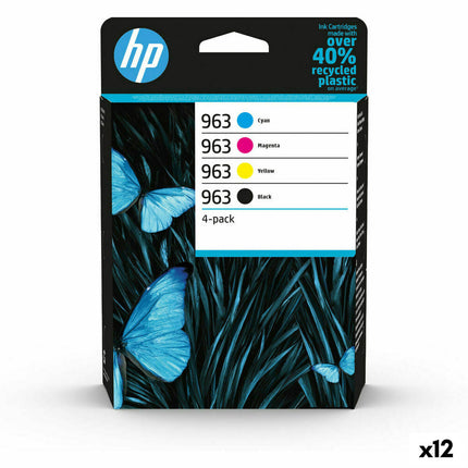 Original Tintenpatrone HP OFFICEJET PRO 9000 SERIES - Nº 963 Gelb Bunt (12 Stück)