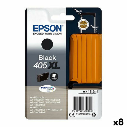 Original Tintenpatrone Epson WF-3820DWF, 3825DWF, 4820DWF, 4825DWF, 4830DWF, WF-7830DTWF, 7835DTWF, 7840DTWF Schwarz (8 Stück)