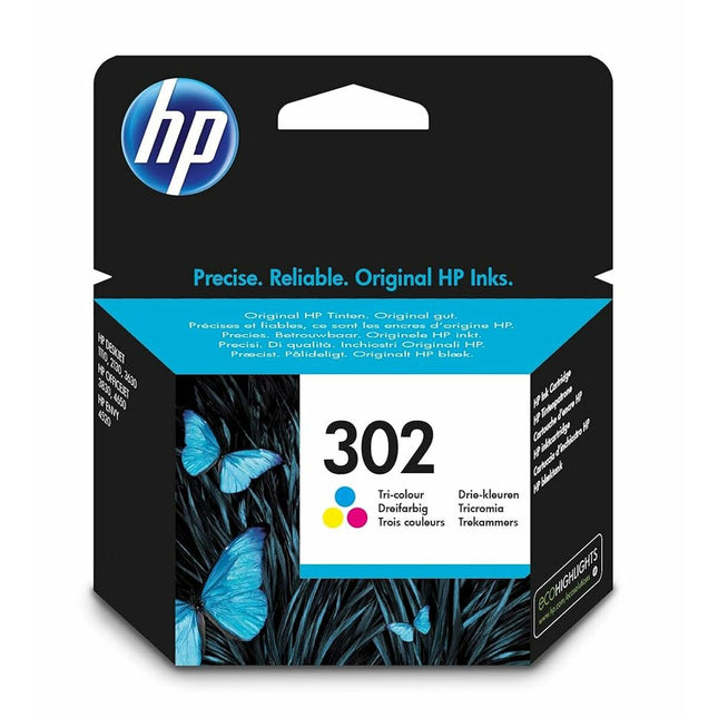 Original Tintenpatrone HP Officejet 3830 All-in-One Nº 302 Dreifarbig (60 Stück)