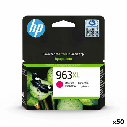 Original Tintenpatrone HP OfficeJet Pro 9010,9012,9014,9015,9016,9019,9020,9022,9025 - Nº 963XL Magenta (50 Stück)
