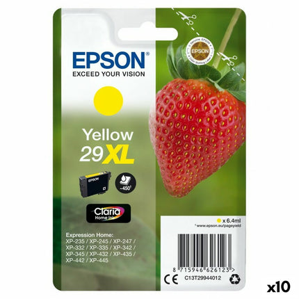 Original Tintenpatrone Epson XP 235 332 335 432 435 - Nº 29 XL Gelb (10 Stück)